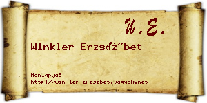 Winkler Erzsébet névjegykártya